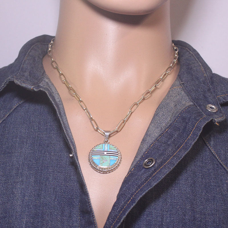 Inlay Pendant by Curtis Manygoats