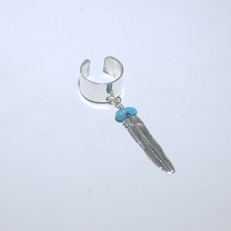 Silver earrring cuff by Navajo