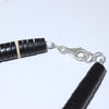 Black Heishi Bracelet by Calvin Lovato 9"