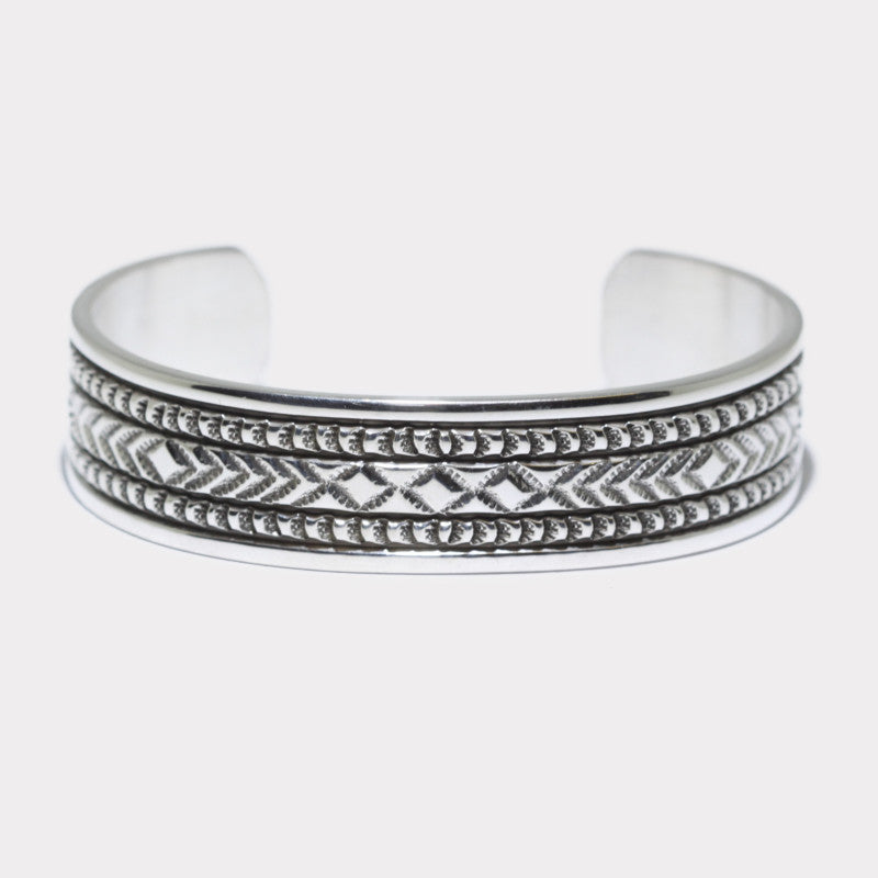 Silver Bracelet by Bruce Morgan 5-1/4inch