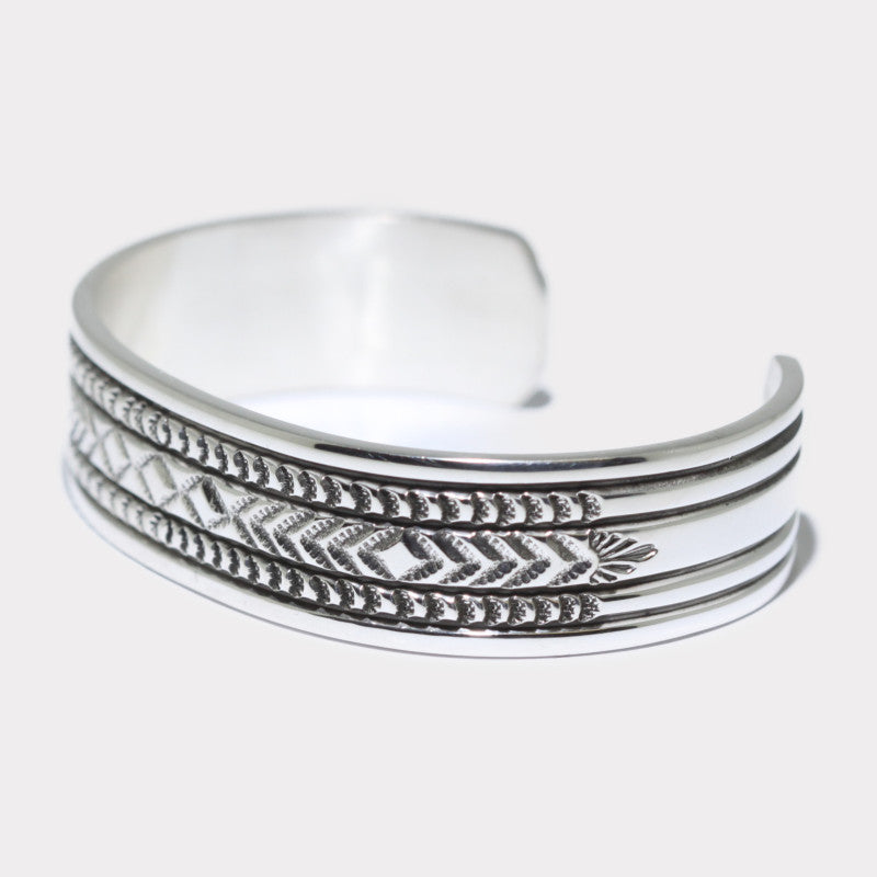 Silver Bracelet by Bruce Morgan 5-1/4inch