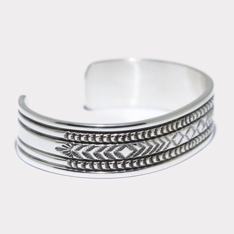 Silver Bracelet by Bruce Morgan 5-1/4inch
