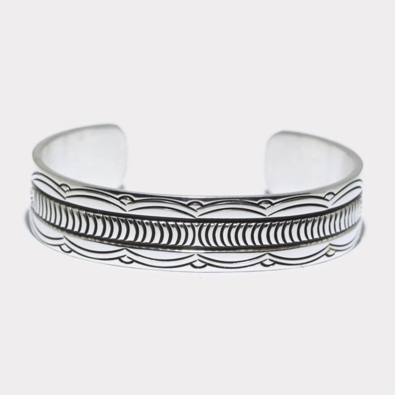 Silver Bracelet by Bruce Morgan 5-1/4inch