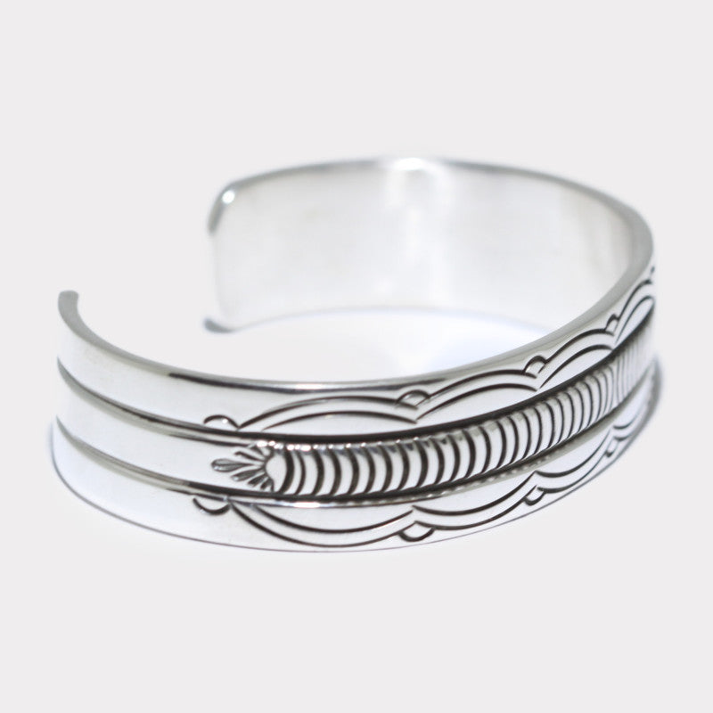 Silver Bracelet by Bruce Morgan 5-1/4inch