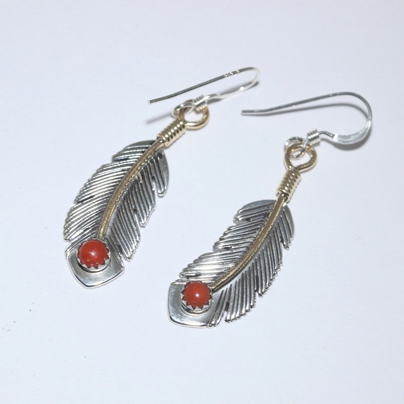 Feather Earring by Harvey Mace