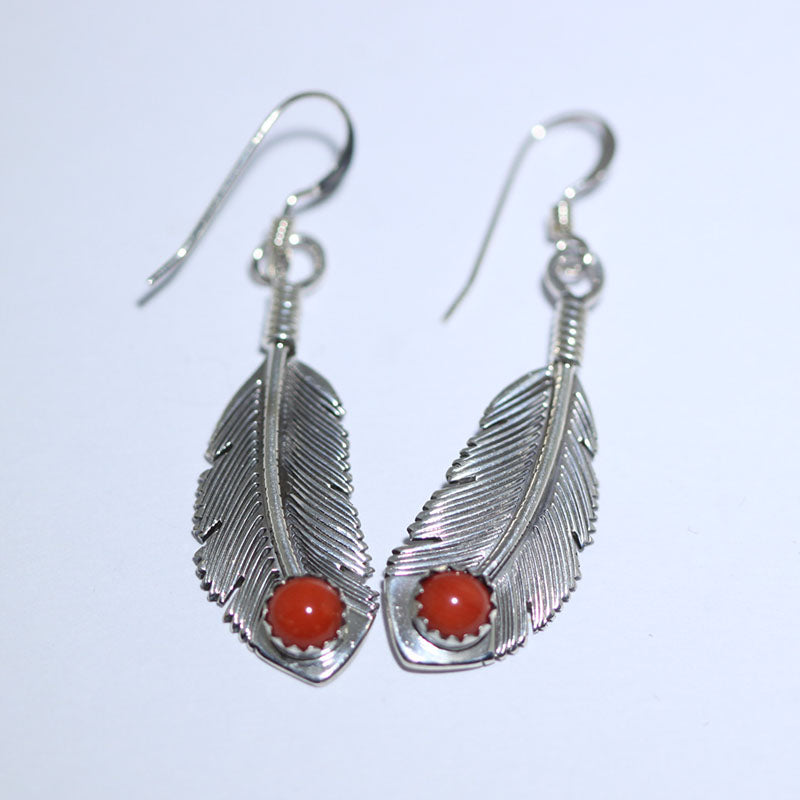 Feather Earring by Harvey Mace
