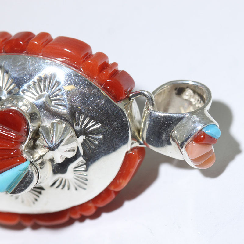 Inlay Sunface Pendant by Wilbert Manning