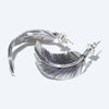 Silver feather earring by Harvey Mace