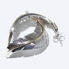 Two tone feather earring by Harvey Mace