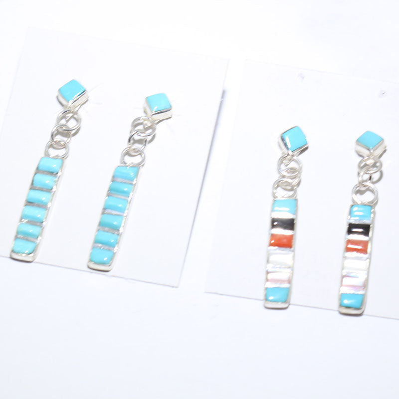 Inlay Earrings by Zuni