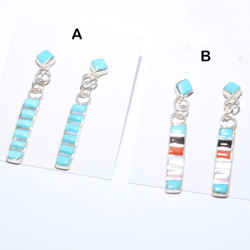 Inlay Earrings by Zuni