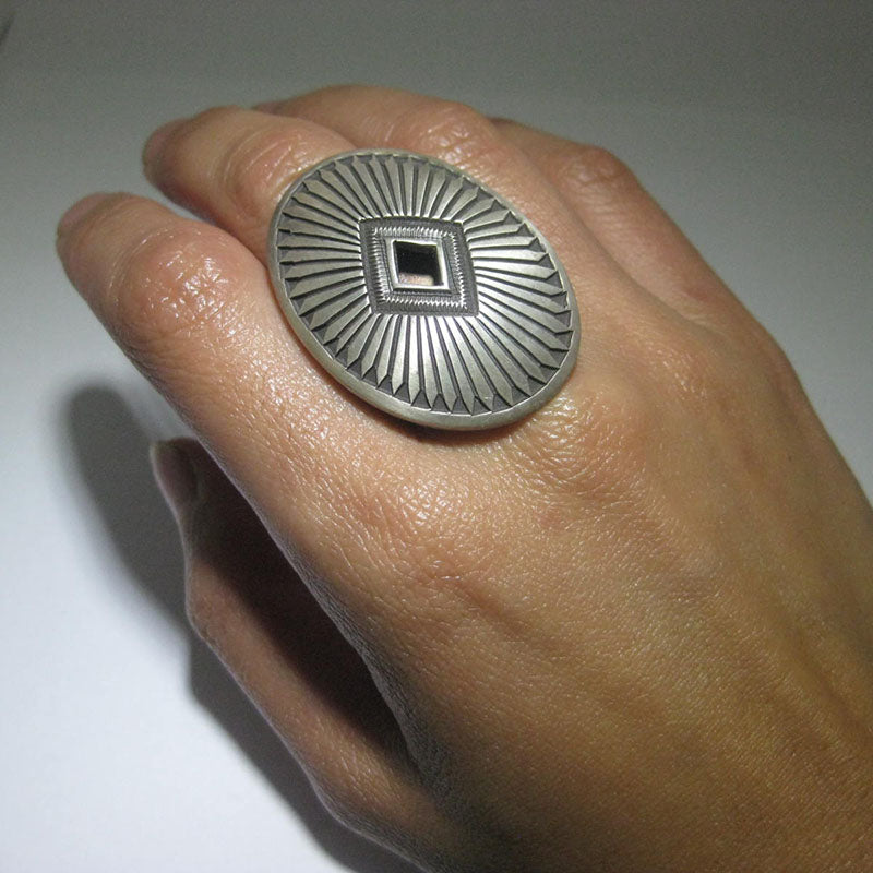 Stampwork Ring by Calvin Martinez size 8