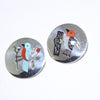 Inlay bird pendant/ pin by zuni