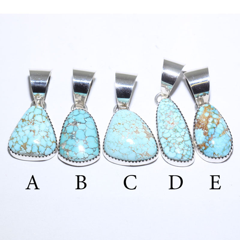 Number 8 turqouise pendant by Robin Tsosie