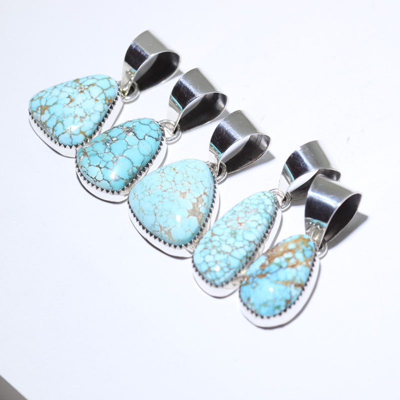 Number 8 turqouise pendant by Robin Tsosie