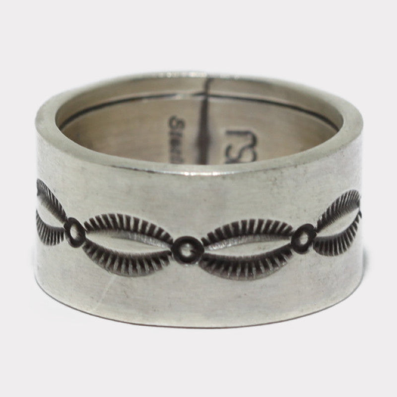 Stamp Ring by Herman Smith Jr size 9