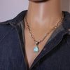 Number 8 turqouise pendant by Robin Tsosie