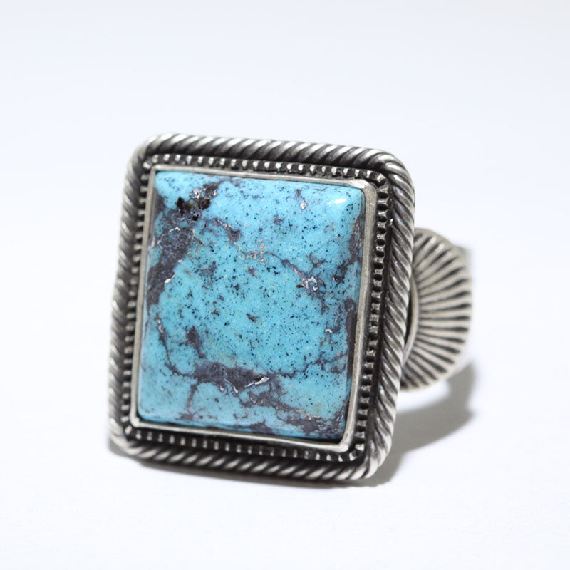 Indian Mtn Ring by Steve Arviso size 11 – Gallup Trading