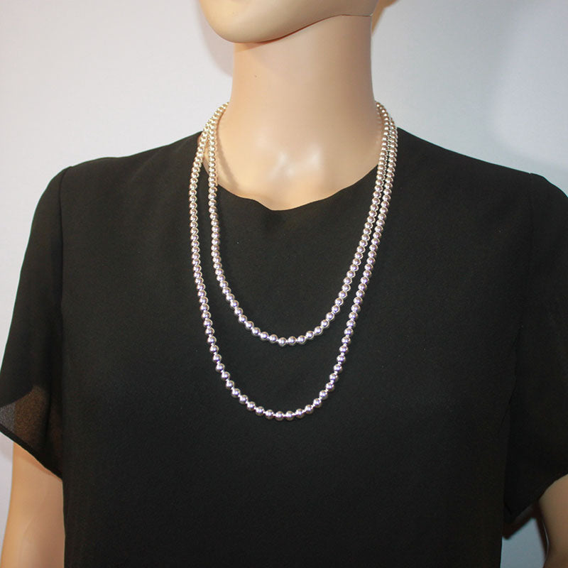 Shiny Navajo Pearl Necklace by Reva Goodluck