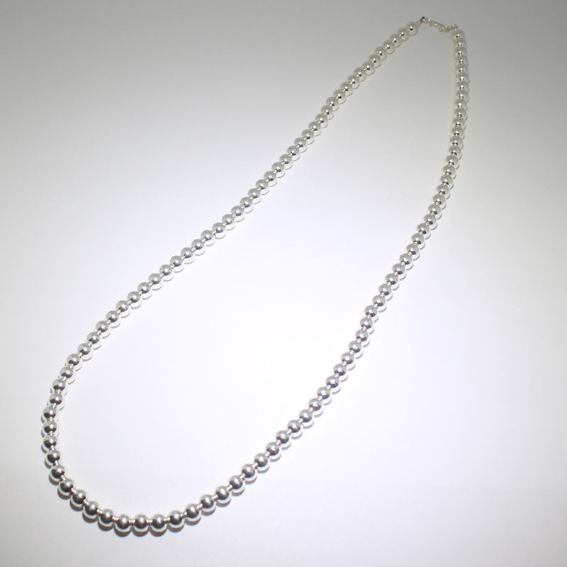 Shiny Navajo Pearl Necklace by Reva Goodluck