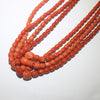 Red Coral beads necklace by Orville Jsinnie