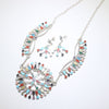 Inlay cluster necklace by Zuni