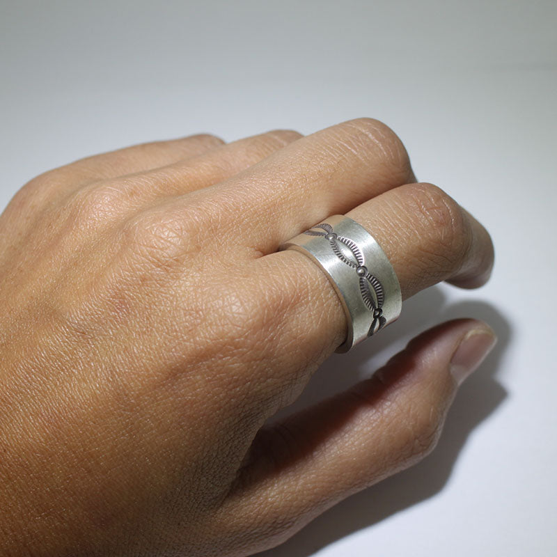 Stamp Ring by Herman Smith Jr size 9
