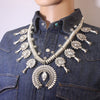 Silver Squash Blossom Necklace by Thomas Jim