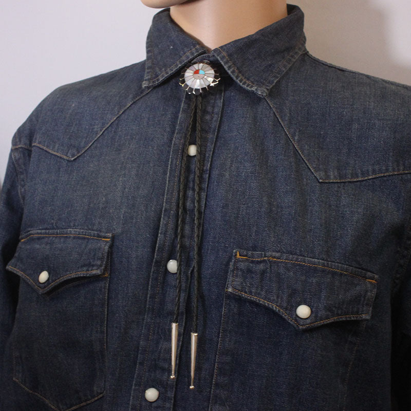 Sunface bolo by Zuni