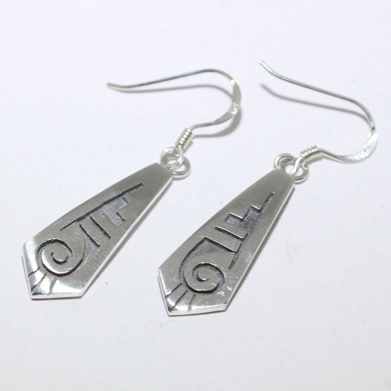 Silver Earrings by Clifton Mowa