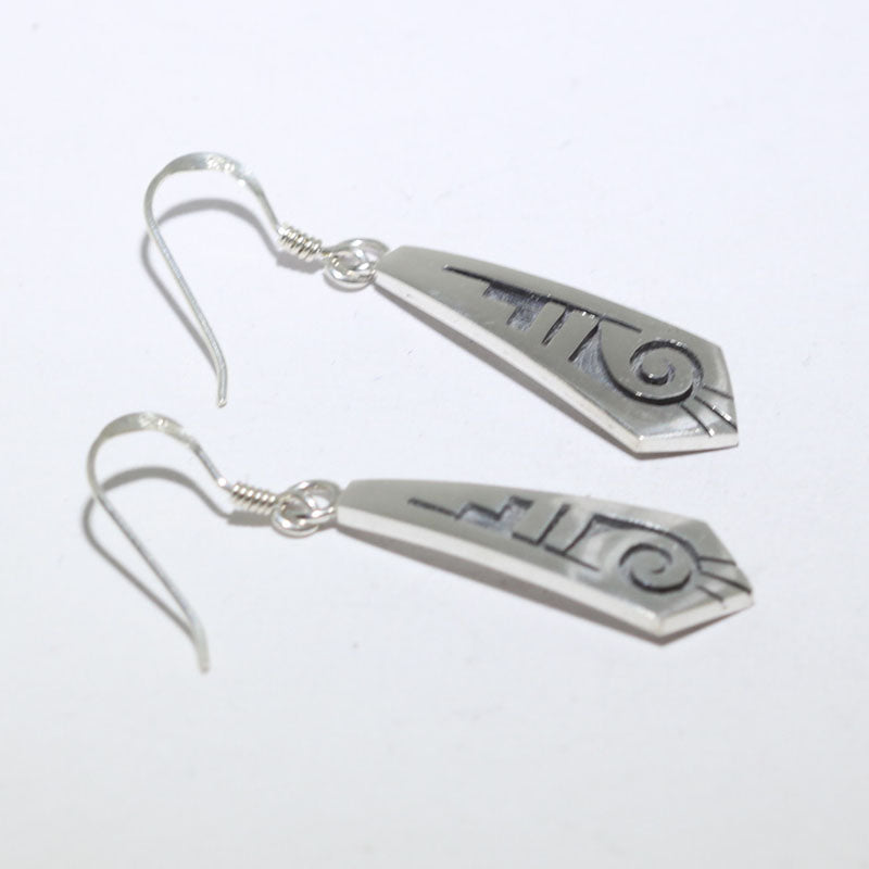 Silver Earrings by Clifton Mowa