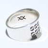 Silver Ring by Norbert Peshlakai- 9.5