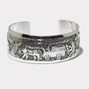 Silver stamp bracelet by Navajo