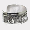 Silver stamp bracelet by Navajo