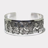 Silver stamp bracelet by Navajo