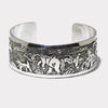 Silver stamp bracelet by Navajo