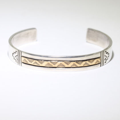 Silver/14K Bracelet by Amos Murphy 5-3/4