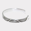 Silver stamp bracelet by Steve Yellowhorse