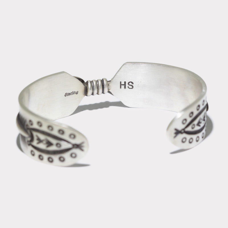 Feather silver bracelet by Herman Smith