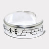 Sterling silver Hopi bracelet by Berra Tawahongva