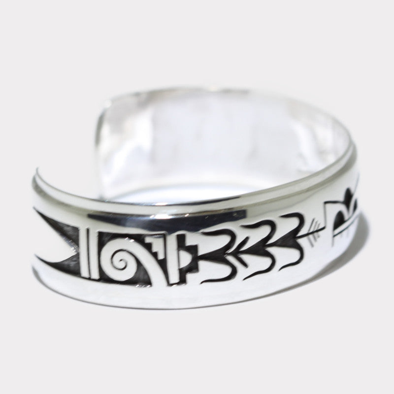 Sterling silver Hopi bracelet by Berra Tawahongva