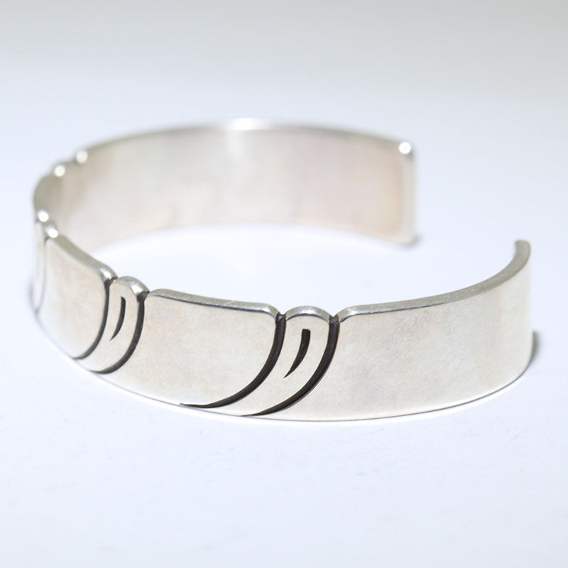 Silver Bracelet by Steve Yellowhorse 5-3/4"