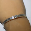 Silver stamp bracelet by Steve Yellowhorse