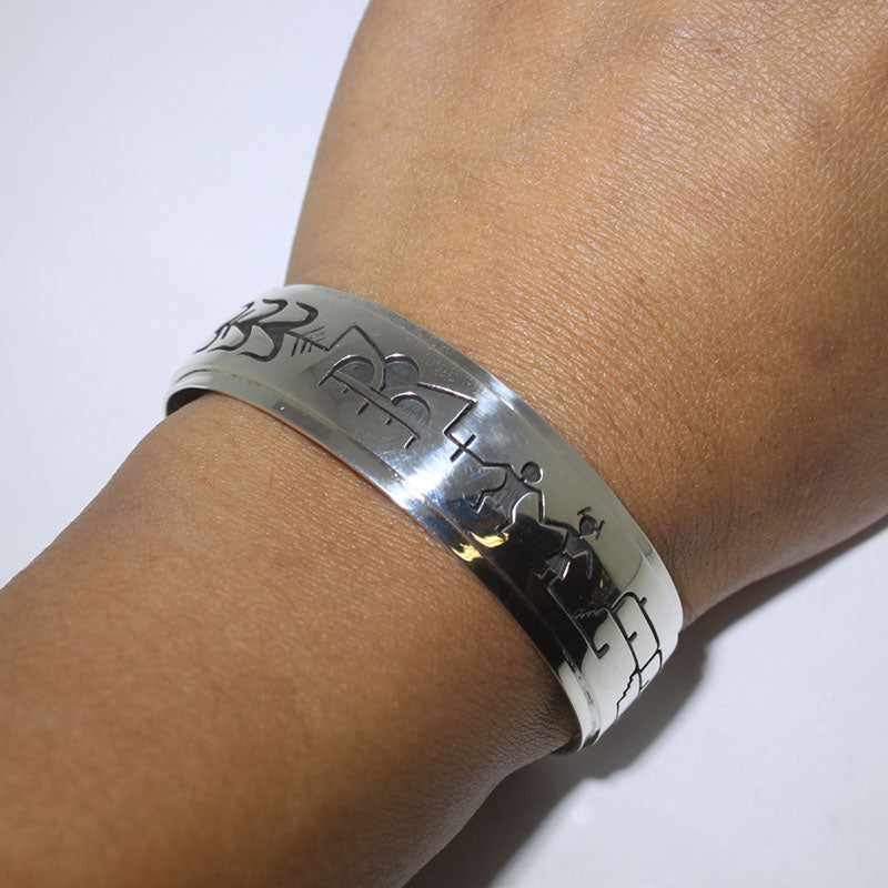 Sterling silver Hopi bracelet by Berra Tawahongva