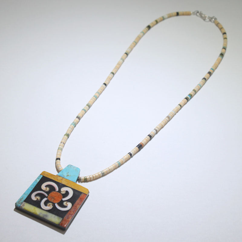 Heishi necklace by Mary Tafoya