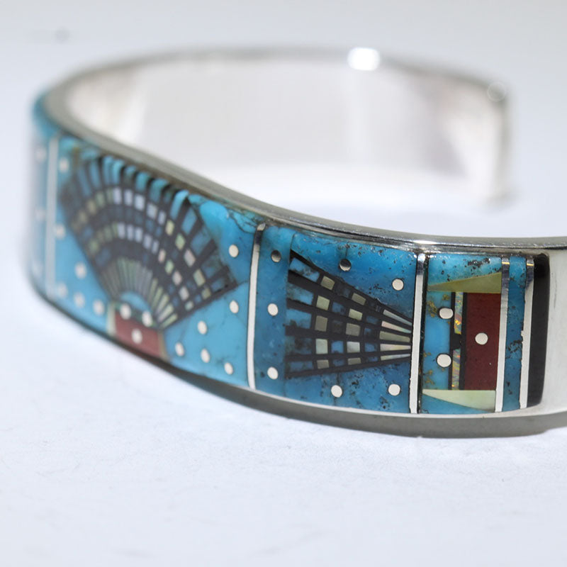 Micro Inlay Bracelet by Erwin Tsosie 5-3/4"