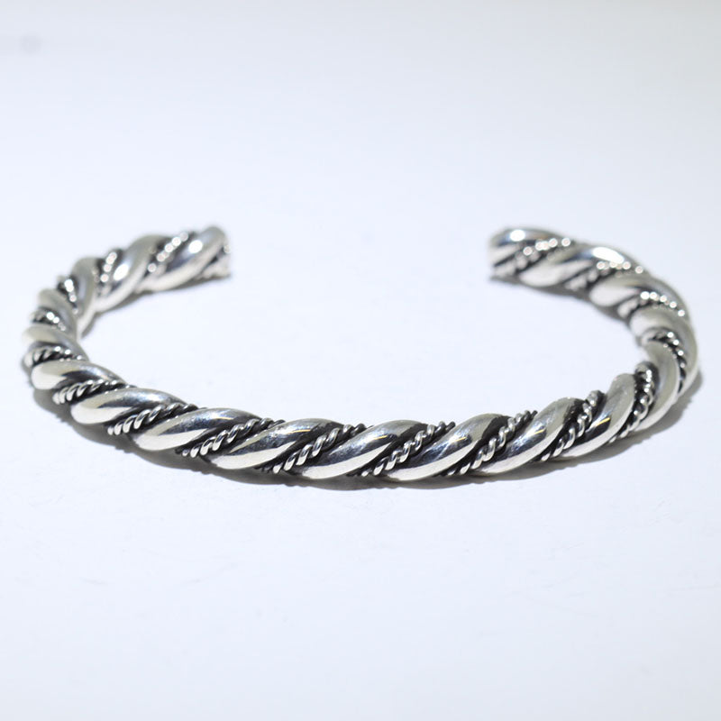 Twisted Silver Bracelet by Steve Arviso