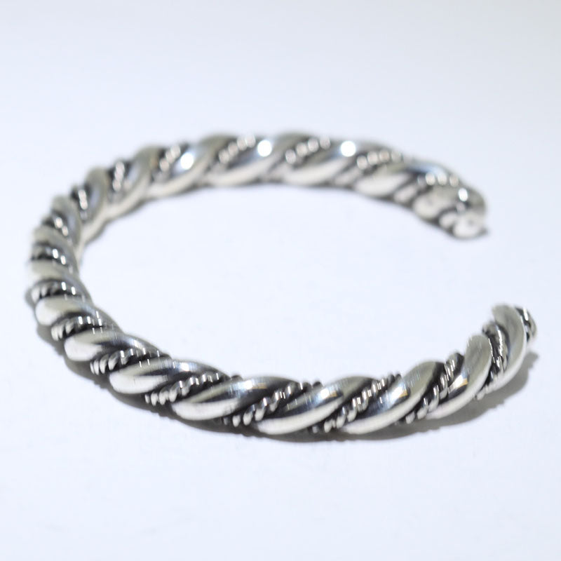 Twisted Silver Bracelet by Steve Arviso