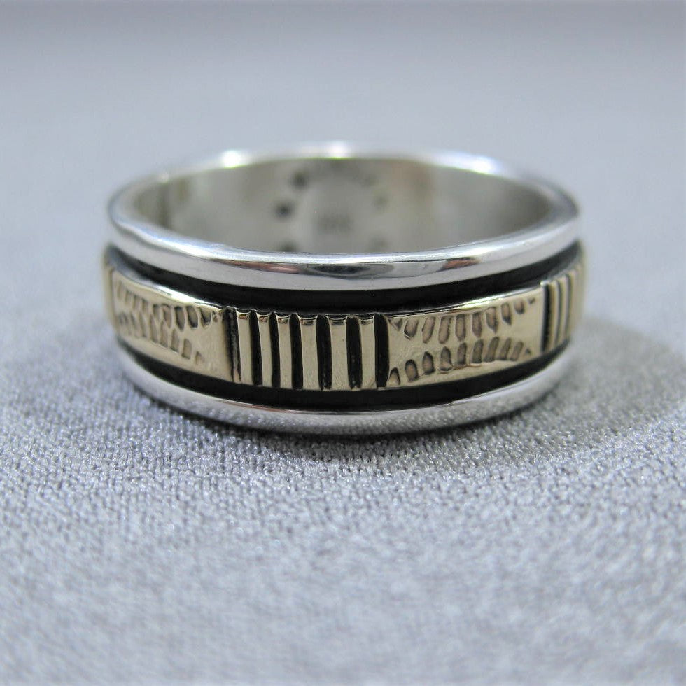 14K & Silver Ring by Bruce Morgan