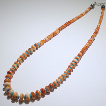 Orange spiny oyster necklace by Reva Goodluck